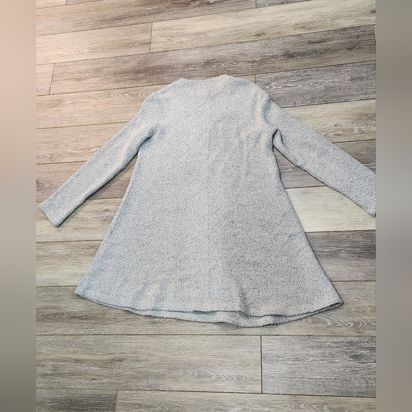 Lulus harmonious light grey angora wool mock neck long sleeve swing dress - Picture 5 of 10